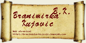 Branimirka Kujović vizit kartica